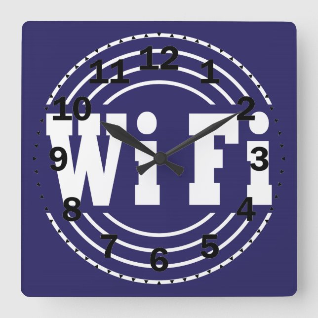 Reloj Cuadrado signo de wifi (Anverso)