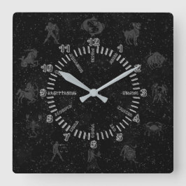 Reloj Cuadrado Signos astrológicos