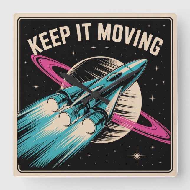 Reloj Cuadrado Sigue Adelante (Anverso)