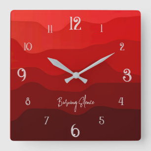 Reloj Cuadrado Silencio Ardiente – Ola del Desierto Rojo