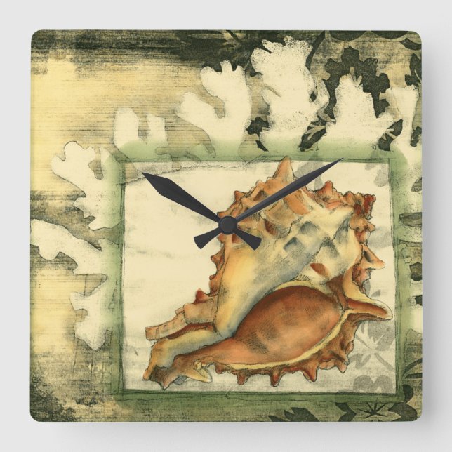 Reloj Cuadrado Silhouette Conch Shell (Anverso)
