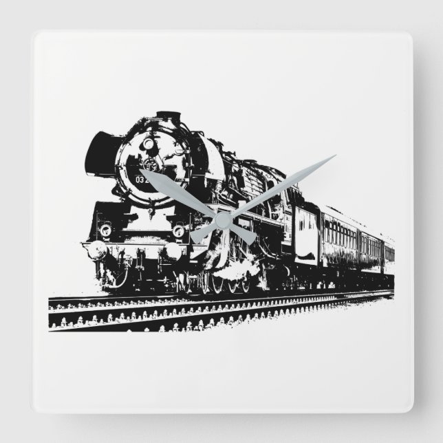 Reloj Cuadrado Silhouette de locomoción (Anverso)