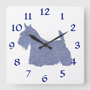Reloj Cuadrado Silhouette territorial escocesa en Denim