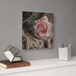 Reloj Cuadrado Silken Rosa