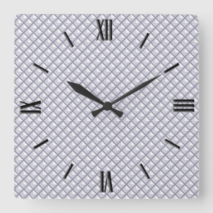 Reloj Cuadrado Silver, metallic look, studded grid