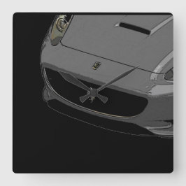 Reloj Cuadrado ~Silver Sportscar~ WALLCLOCK, PERSONALIZAR IT!