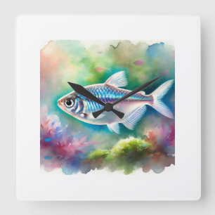Reloj Cuadrado Silver Tetra 120724AREF110 - Watercolor