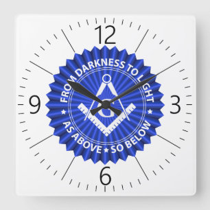 Reloj Cuadrado Símbolo de masonería