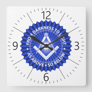 Reloj Cuadrado Símbolo de masonería
