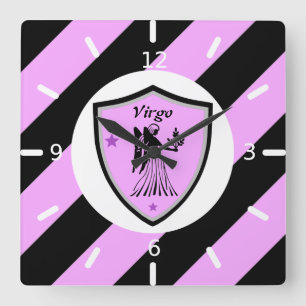 Reloj Cuadrado Símbolo de virgo