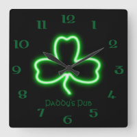 Símbolo irlandés Shamrock personalizado Pub neon