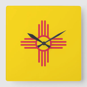 Reloj Cuadrado Símbolo Nuevo México Zia Sun