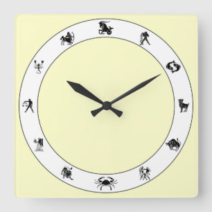 Reloj Cuadrado Símbolo zodiaco