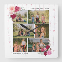 Simple Botanical Floral Mom 6 Photo Collage gifts