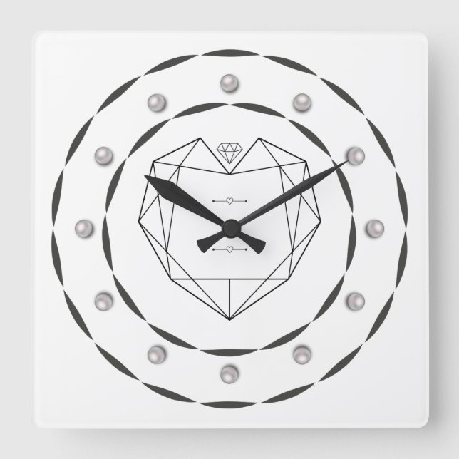Reloj Cuadrado Simple, minimalista (Anverso)