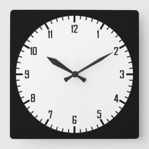 Reloj Cuadrado Simple Round