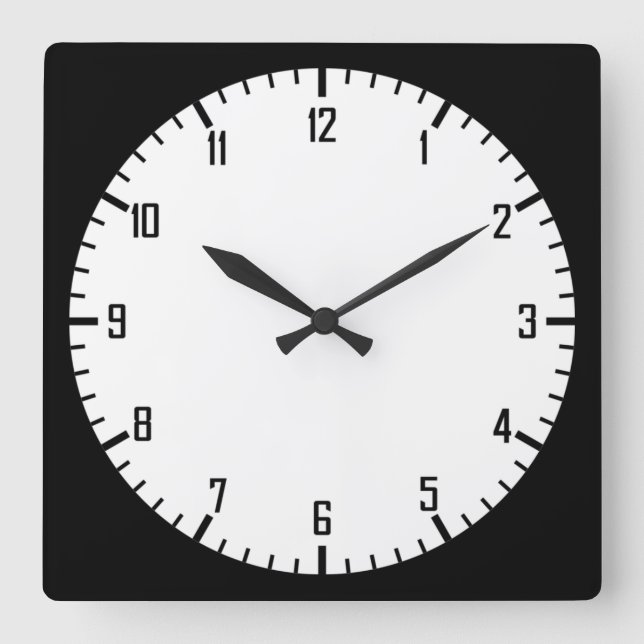 Reloj Cuadrado Simple Round (Anverso)