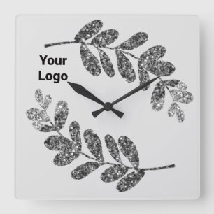 Reloj Cuadrado Simple y minimalista logo personalizado elegante a