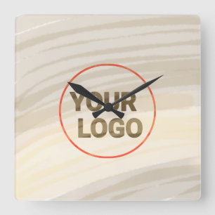 Reloj Cuadrado Simple y minimalista logo personalizado elegante a