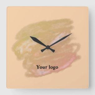 Reloj Cuadrado Simple y minimalista logo personalizado elegante a