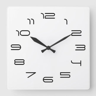 Reloj Cuadrado Simplicidad blanca