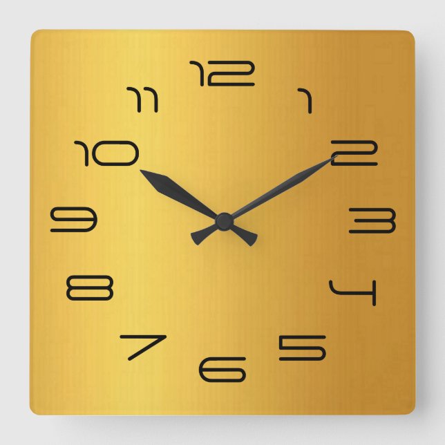 Reloj Cuadrado Simplicidad del oro (Anverso)