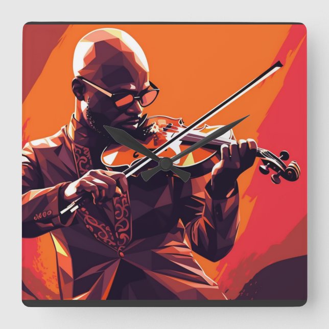 RELOJ CUADRADO SINFONIA DE FUNK #1 (Anverso)