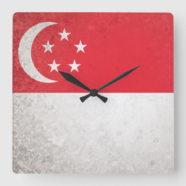 Reloj Cuadrado Singapur (Anverso)