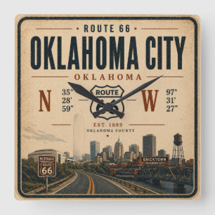 Reloj Cuadrado Sitio emblemático de la ruta 66 en Oklahoma City
