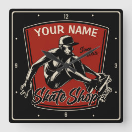 Reloj Cuadrado Skateboarding personalizada