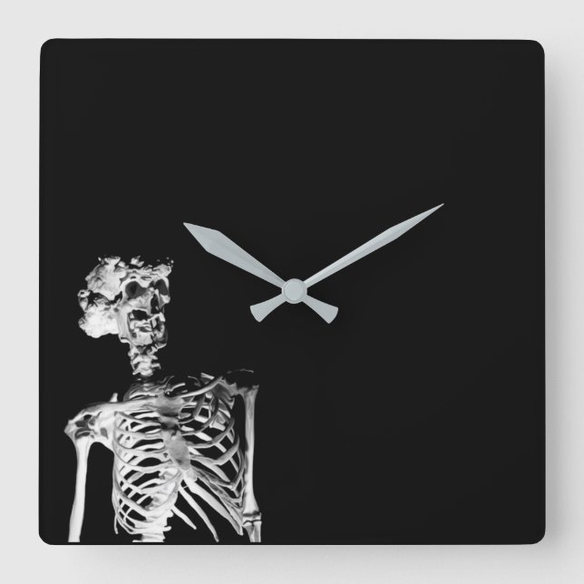 Reloj Cuadrado Skeleton (Anverso)