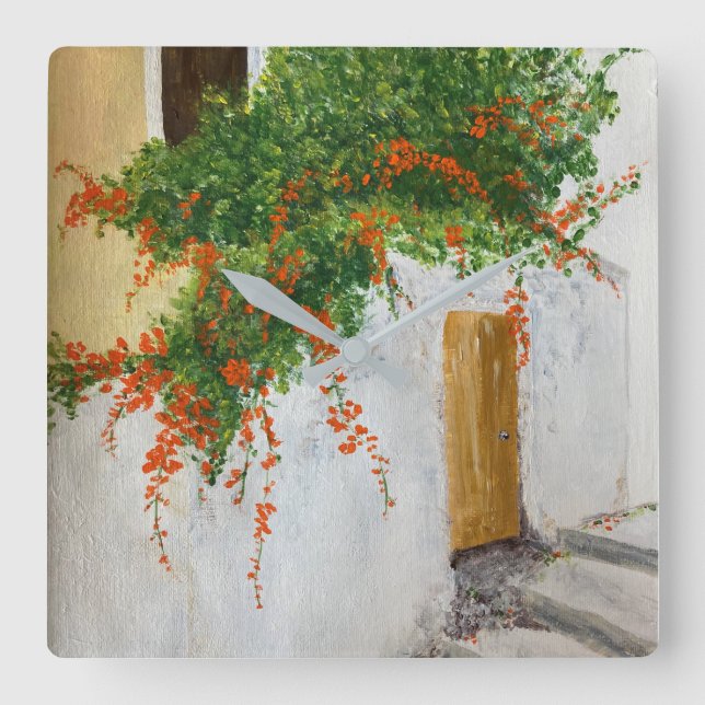 Reloj Cuadrado Skopelos en junio (Anverso)