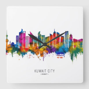 Reloj Cuadrado Skyline de Kuwait
