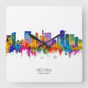 Reloj Cuadrado Skyline de Pretoria Sudáfrica