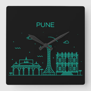 Reloj Cuadrado Skyline de Pune