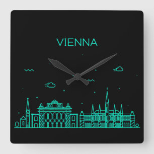 Reloj Cuadrado Skyline de Rotterdam