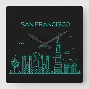 Reloj Cuadrado Skyline de San Francisco