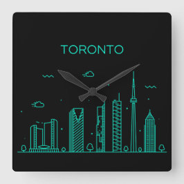 Reloj Cuadrado Skyline de Toronto