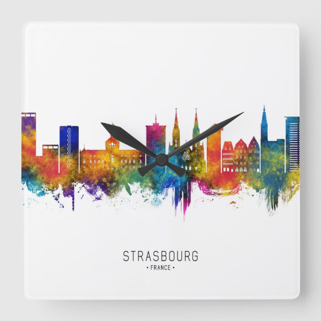 Reloj Cuadrado Skyline France (Anverso)