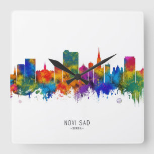 Reloj Cuadrado Skyline Novi Sad Serbia