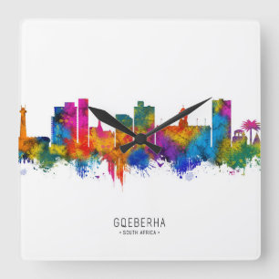 Reloj Cuadrado Skyline Port Elizabeth Sudáfrica