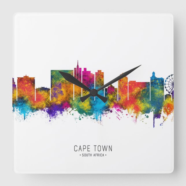 Reloj Cuadrado Skyline South Africa (Anverso)
