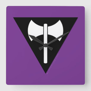 Reloj Cuadrado SlipperyJoe bandera del orgullo lesbiano poderoso 