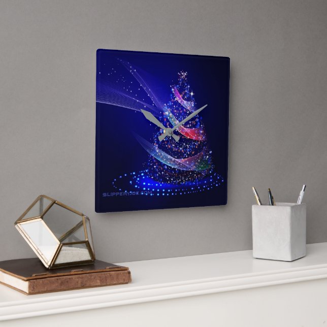 Reloj Cuadrado SlipperyJoe representó digitalmente el beau del ár (Oficina)