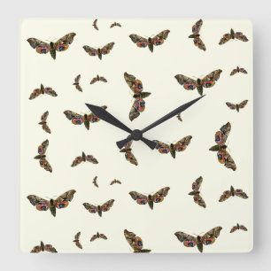 Reloj Cuadrado Smerinthus ocellata - Ojos Hawk-Moth - Imagen de c