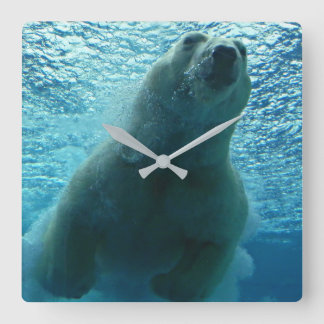 RELOJ CUADRADO SMILING POLAR BEAR