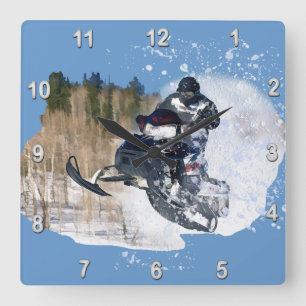 Reloj Cuadrado Snowmobile aerotransportado