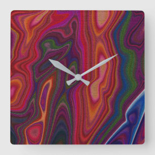 Reloj Cuadrado Sobrecarga Abstracta