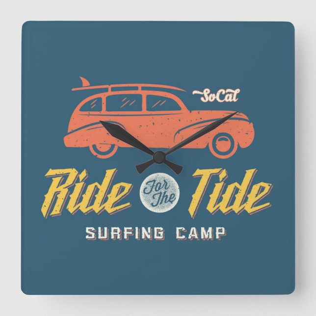 Reloj Cuadrado Socal Ride For The Tide (Anverso)