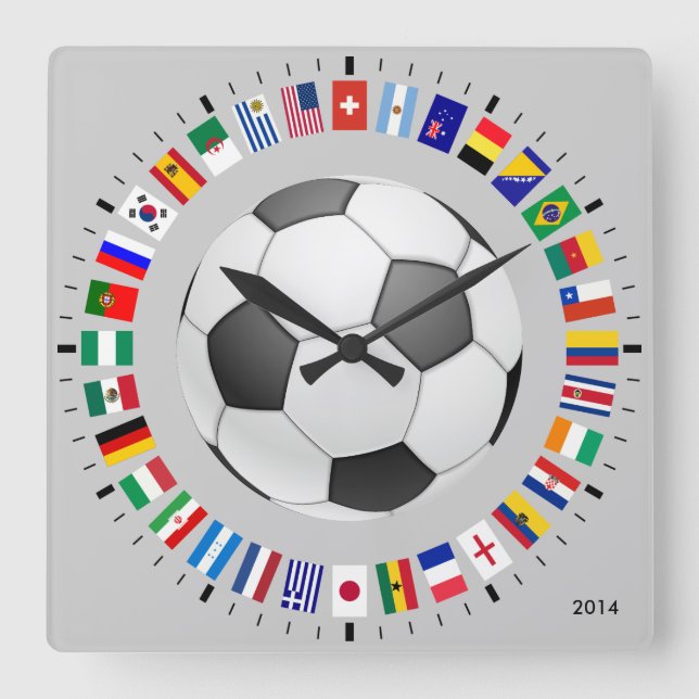 RELOJ CUADRADO SOCCER (Anverso)